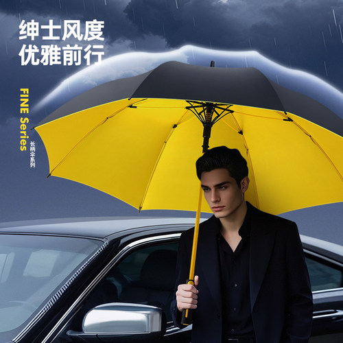 抗暴雨伞加大加厚加固双层长柄伞