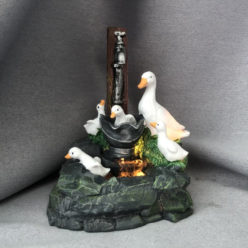 Duck Family In Bath Decoration Statue Home Decor Ornaments B