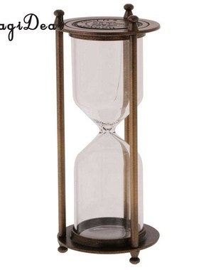 MagiDeal helf Display Count Down Empty Sand Glass Hourglass