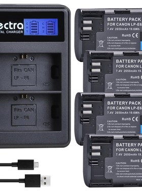 2650mAh 4PCS LP E6 lp e6n battery for Canon EOS 5D Mark IV