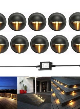 10PCS/lot Black 35mm Half Moon LED Outdoor Garden Yard Fence
