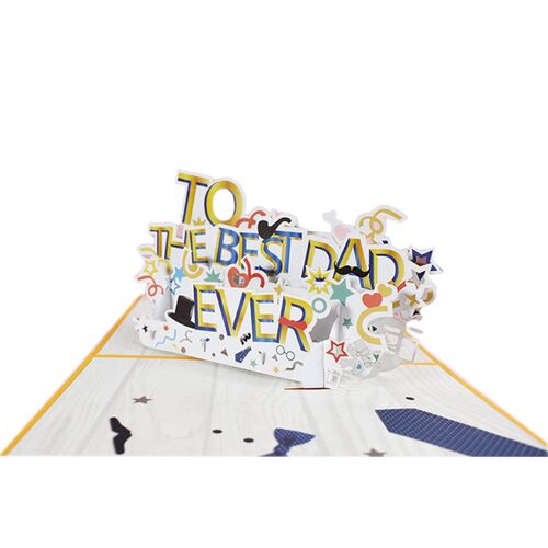 3D Pop-Up to the Greeting Card Happy Birthday Father's Day C