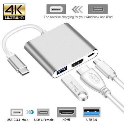 Type C to HDMI Usbc USB 3.0 Adapter For Macbook iPad Samsung