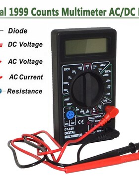 LCD Digital Multimeter Tester DT838 Voltmeter Measuring Curr