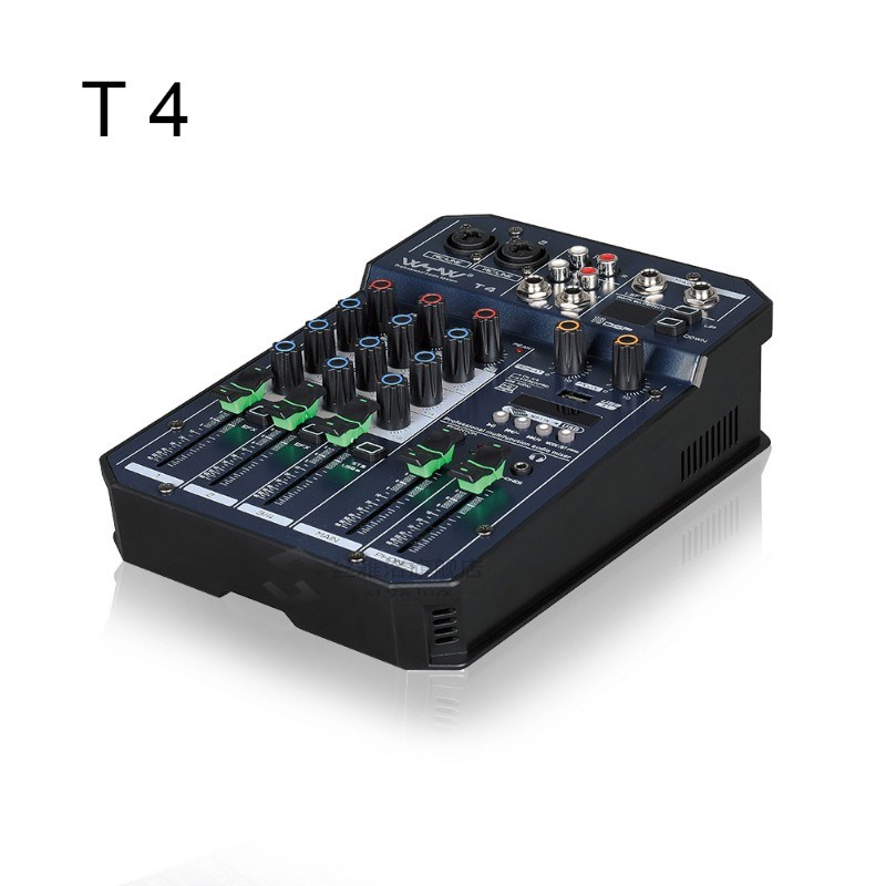 Mini 2/4 Ch bluetooth Mixer Audio Mixing Console Sound Card