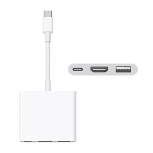 USB-C Digital AV Multiport Adapter with USB Port White Durab