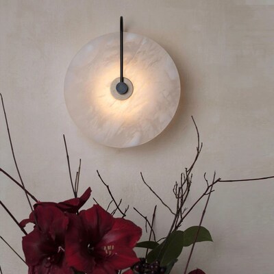 Black Marble Wall Lamp Minimalist Bedroom Bedside Living Roo