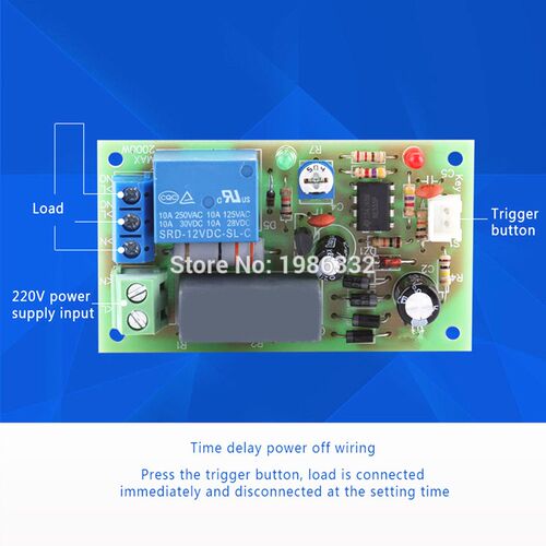 WS16 AC 220V 230V 240V Trigger Delay Time Timing Relay NE55