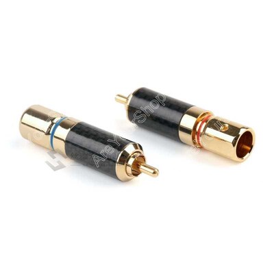 10PCS Copper 24K Gold Plated Rhodium Plated RCA Audiophile J