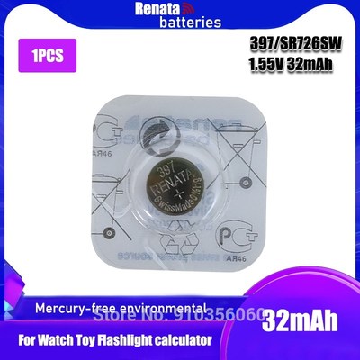 Silver Oxide Watch Battery 397 SR726SW 726 1.55V  origin