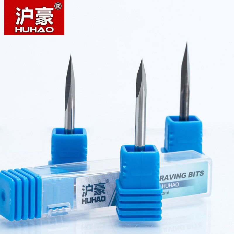 HUHAO 1pc 3.175mm 3 Edge Carbide Pypamid bits 2A Good QUALIT - 实物图