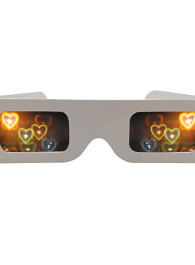 5pcs Packs Love Lens Heart Diffraction Prism Fireworks Rave