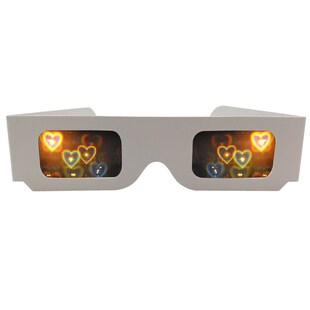 5pcs Packs Love Lens Heart Diffraction Prism Fireworks Rave