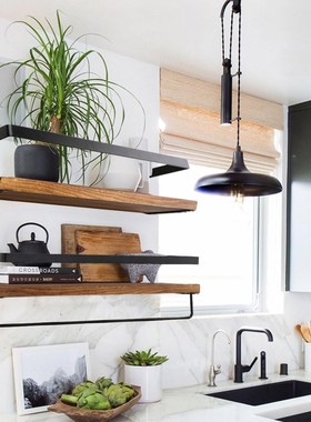 Wall Shelf Decorative Metal Wooden Rustic Floating Shelf Sto