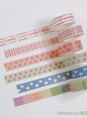 Ins Hot Tulip alphabet Love And Paper Adhesive Tape Love Flo