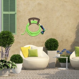 Garden Hose Holder Metal Wall Mount Hose Hanger Heavy Duty H