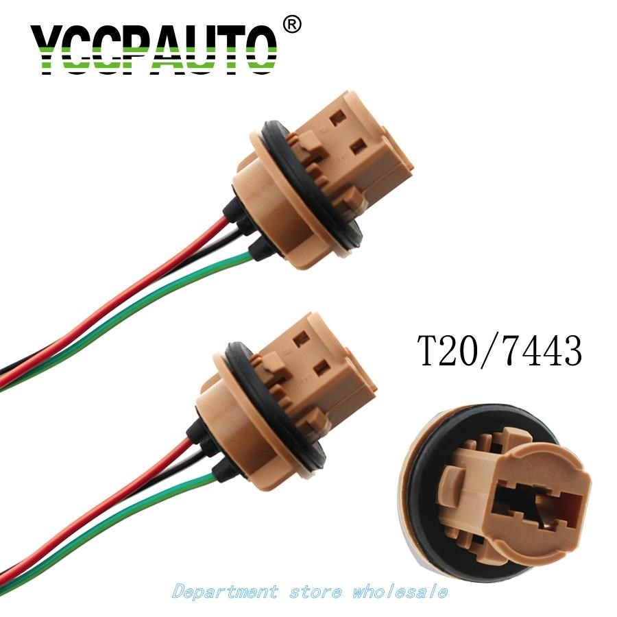 YCCPAO 2PCS 20 7440 7443 BuLB SOCkEt HOLdEr W21/5W W21W LE