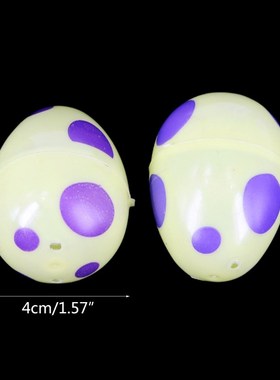 12Pcs Easter Plastic Opening Eggs DIY Printed Crafts Toy Han