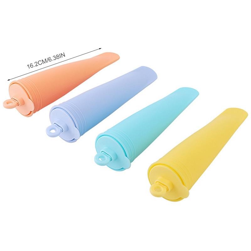1pc Kids Silicone Ice Pop Mold with Lid DIY Popsicles Mould - 实物图