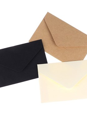 20pcs/set Classical Kraft Blank Mini Paper Window Envelopes