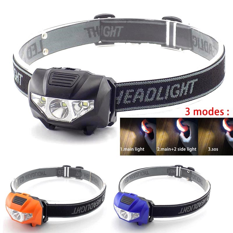 Headlight AAA battery Mini LED headlamp Head Light Torch Lam