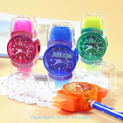 Novelty mini colourful pencil sharpeners grinder with eraser