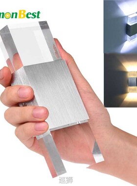 Modern Style 6W Square Aluminum COB LED Wall Lamp Light Acry