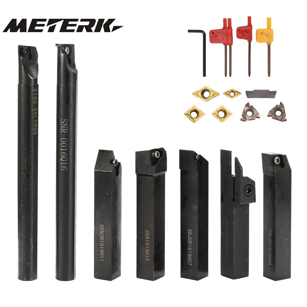 16mm 7PCS Solid bide Inserts Holder Boring Bar DCM CCM With