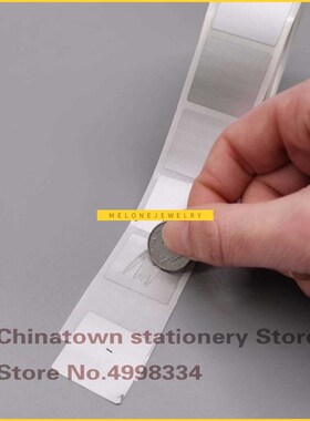 1000pcs 25x25mm silvery adhesive SCRACH OFF stickers DIY man