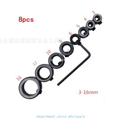 8pcs/set Spacing Ring Woodworking Tools Depth Stop Collar Dr