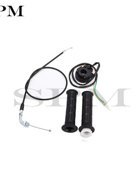 Motorcycle Hand Grips Throttle Cable Kill Switch Set For 49c