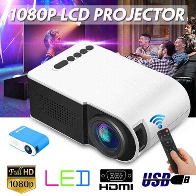 Dropship 7000 Lus 1080P Mini Projector LED 3D Projector Home