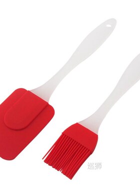 2PCS/ Set Silicone Spatula Barbeque Brush Cooking Utensil To
