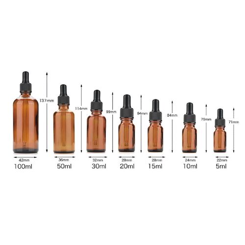 1pcs Amber Glass Liquid Reagent Pipette Bottle Eye Dropper f