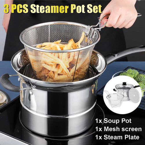 Pasta Pot Cooking Noodle Pot Stainless Steel Soup Pan Steame