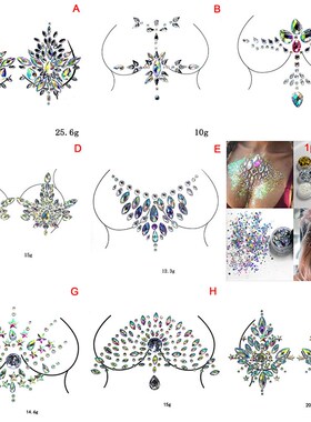 Women's Temporary Tattoos Fake Tattoo Stickers Chest Jewels