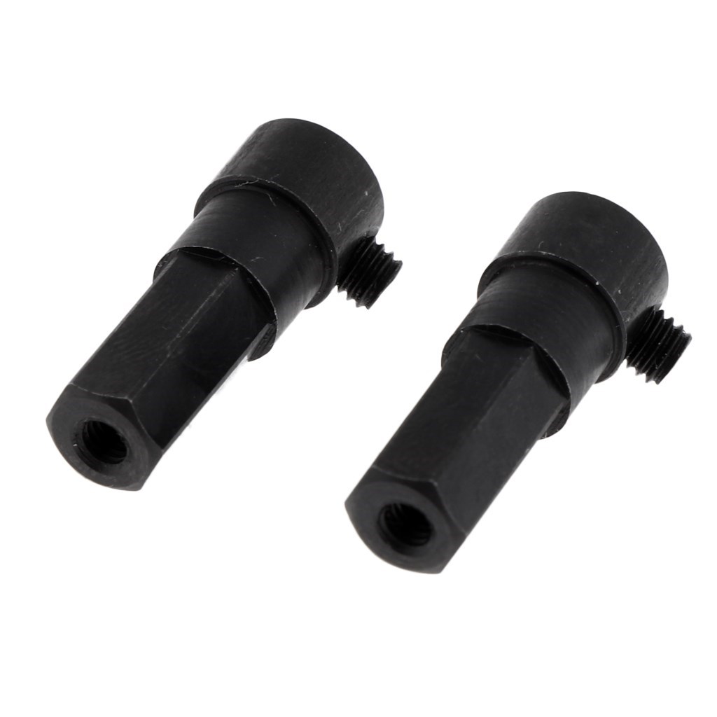 2 Pieces Metal Rear Axle Shaft Adapter Spare Part Black for