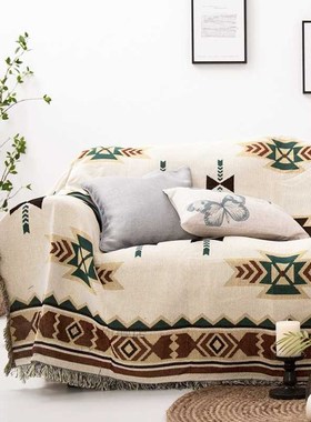 Geometry Blanket Aztec Baja Blanket Ethnic Sofa Cover Slipco