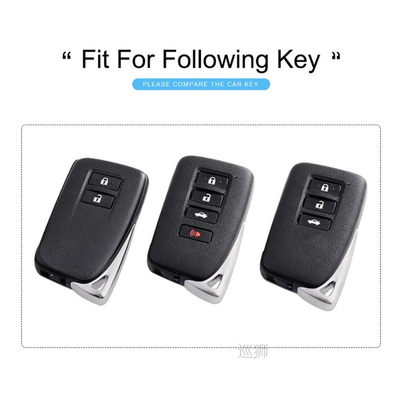 Silica Gel Carbon Fiber Car Key Case Cover For Lexus NX GS R