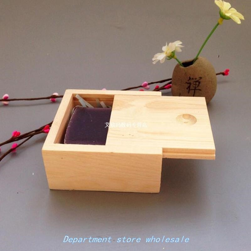 1PC Handmade Jewelry Storage Box Wood Plain Candy Case Ring