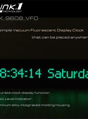 LINK1  9608 VFD Clock Music Audio V meter Audio spectrum CNC