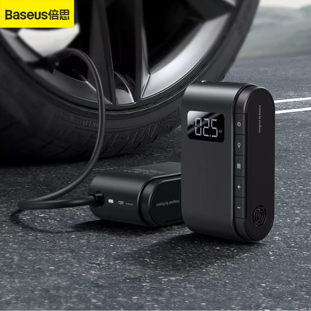 New Baseus Electric Car Air Pump Car Air Compressor Mini Des