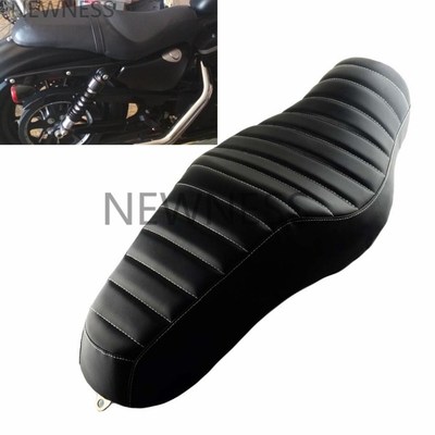 Motorcycle Black Driver+Passenger Two Up Sofa Seat Tour Seat