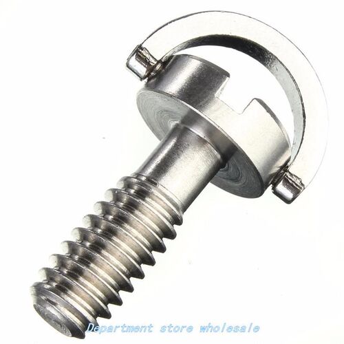 2PCs NEW 1/4 D-Ring Convert Slotted Screw Pull Ring Adapter