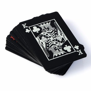 PVC Poker Cards Waterproof Texas Hold'em Playing Cards Black