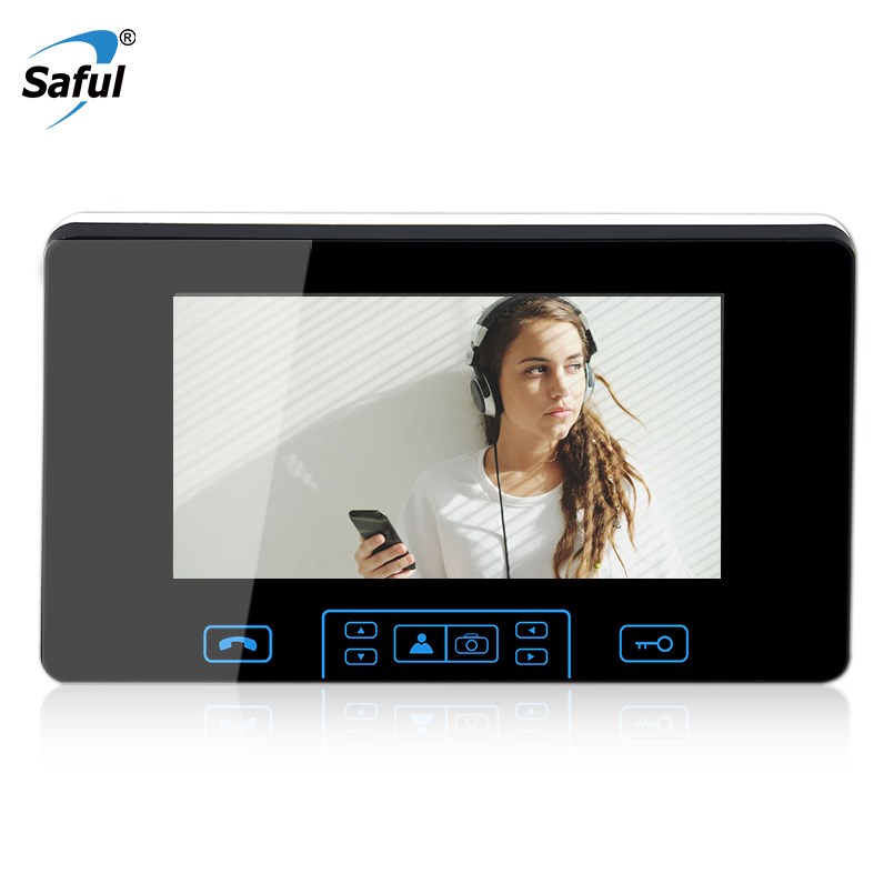 Saful 7'' Indoor Monitor Video Door Phone Doorbell Intercom