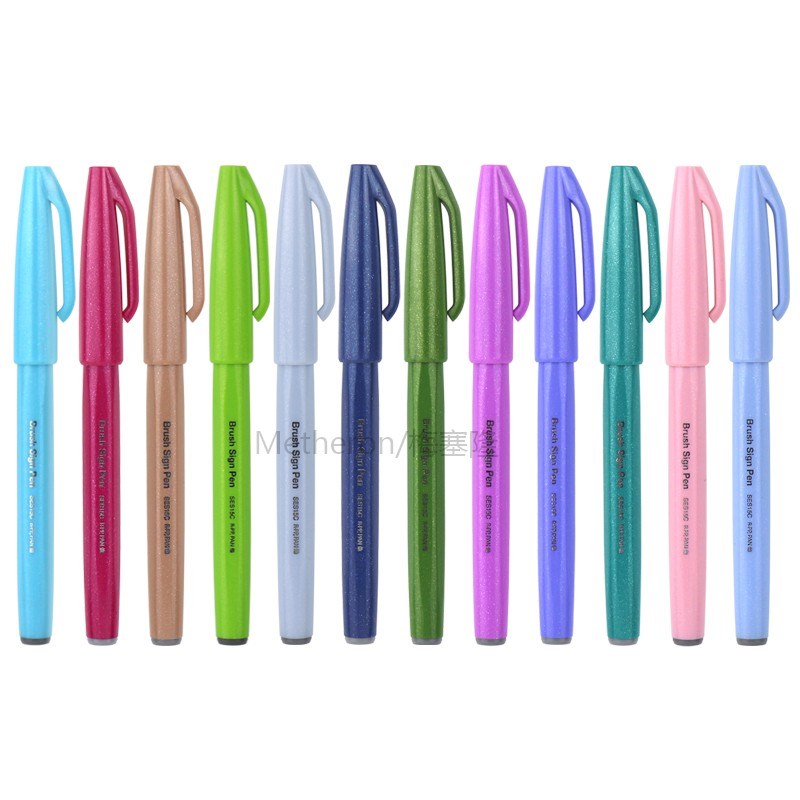 1pc New Color Japan Pentel Touch Brush Sign Pens Fude Pen Fl