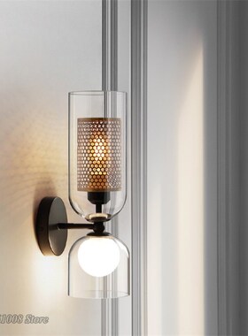 Nordic Iron Net Glass Wall Lamps Modern LED Wall light Sconc