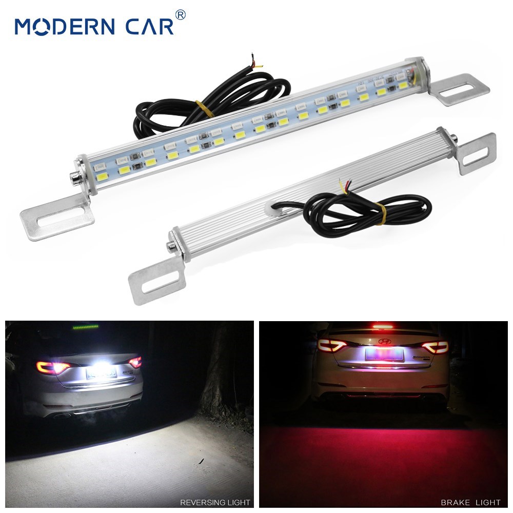 MODERN CAR White/Red 30Leds Rear Car LED License Plate Light