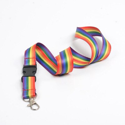 Colorful Rainbow Lanyard Women Strap Neck Lanyards Lanyard